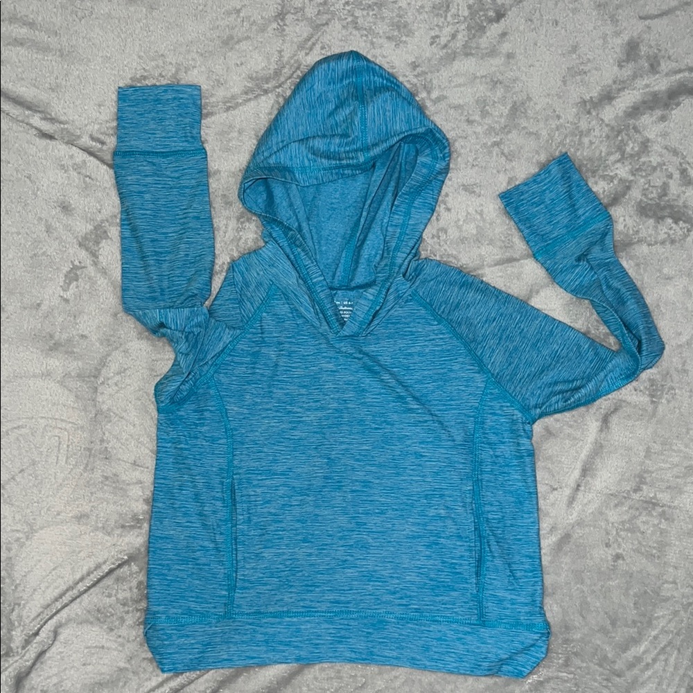 Hanna Andersson Blue Athletic Hooded Shirt